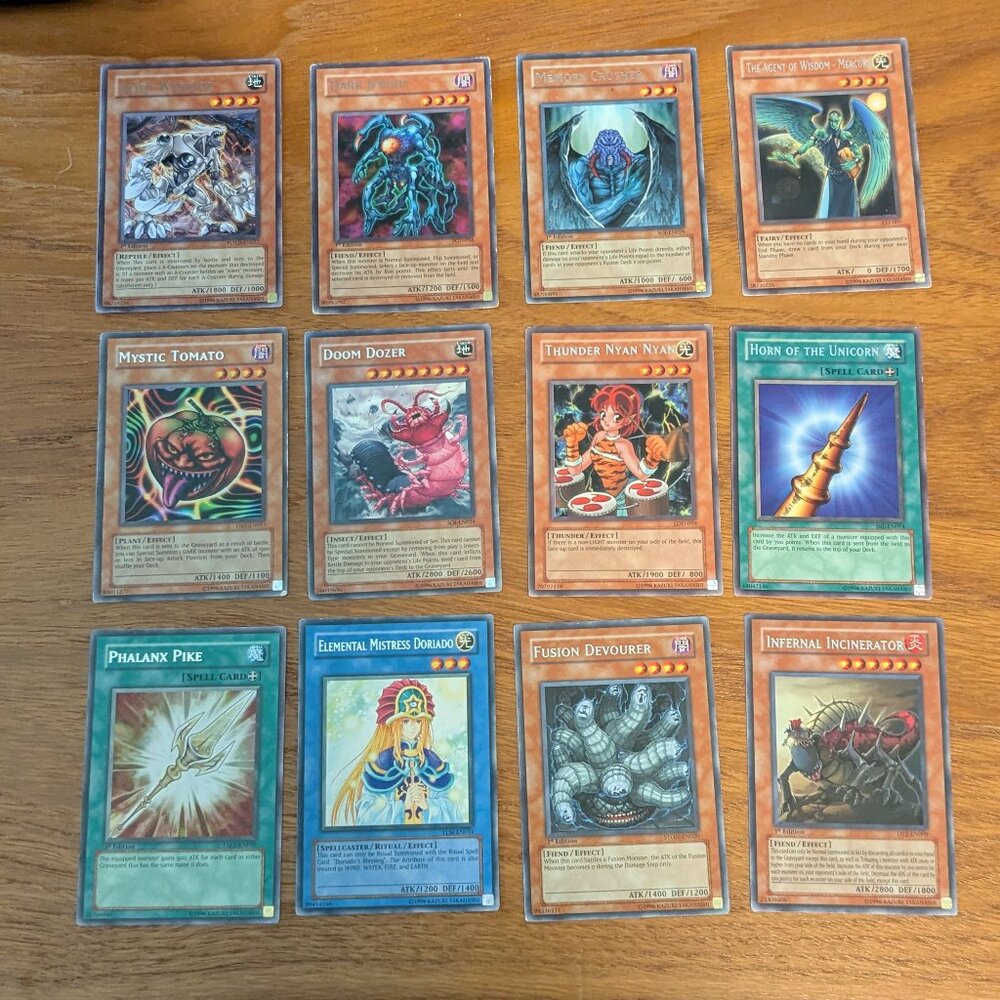 Vintage Yu-Gi-Oh! Monster & Spell Lot (12 Cards) – Doom Dozer & Alien Warrior